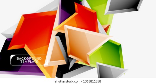 Geometric minimal design background. Vector modern poster