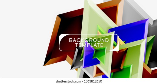 Geometric minimal design background. Vector modern poster