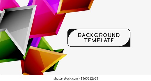 Geometric minimal design background. Vector modern poster