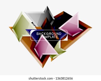 Geometric minimal design background. Vector modern poster