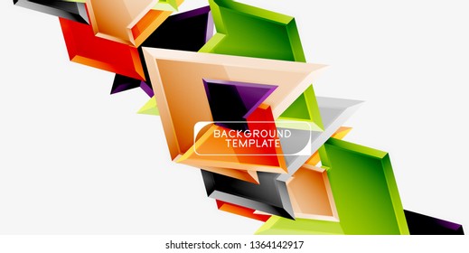 Geometric minimal design background. Vector modern poster