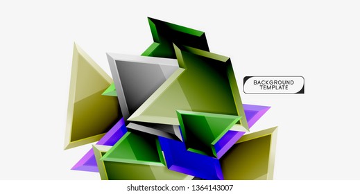 Geometric minimal design background. Vector modern poster