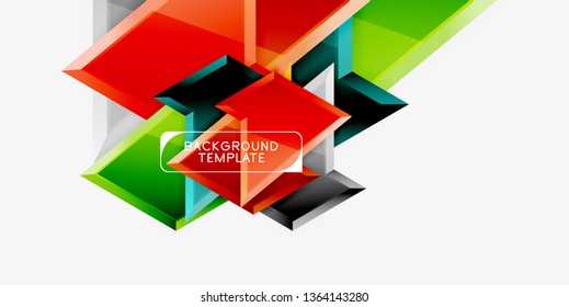 Geometric minimal design background. Vector modern poster