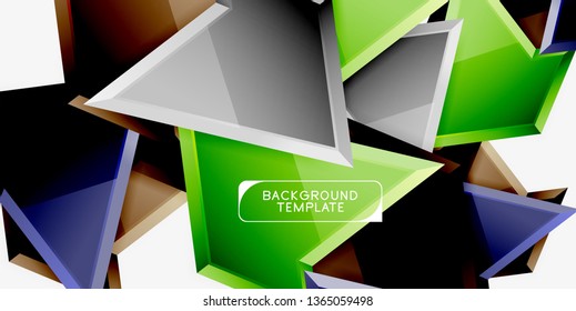 Geometric minimal design background. Vector modern poster