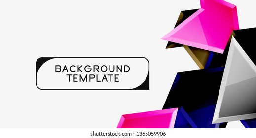 Geometric minimal design background. Vector modern poster