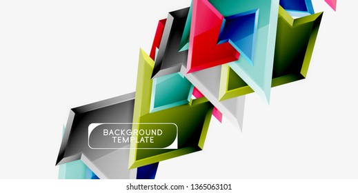 Geometric minimal design background. Vector modern poster