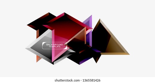 Geometric minimal design background. Vector modern poster
