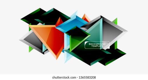Geometric minimal design background. Vector modern poster