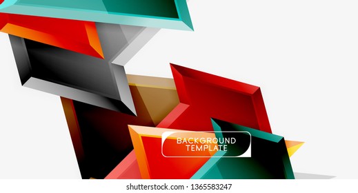 Geometric minimal design background. Vector modern poster
