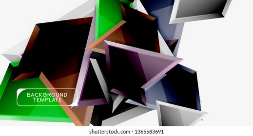 Geometric minimal design background. Vector modern poster