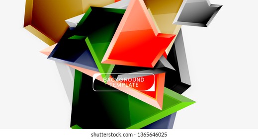 Geometric minimal design background. Vector modern poster