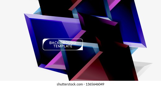 Geometric minimal design background. Vector modern poster