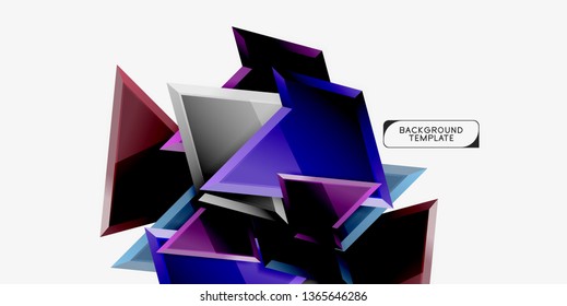 Geometric minimal design background. Vector modern poster