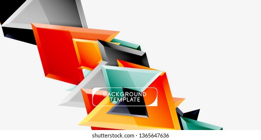 Geometric minimal design background. Vector modern poster