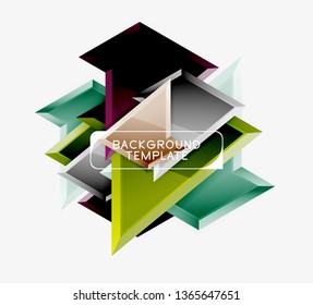 Geometric minimal design background. Vector modern poster