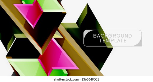 Geometric minimal design background. Vector modern poster