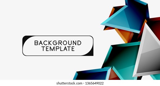 Geometric minimal design background. Vector modern poster