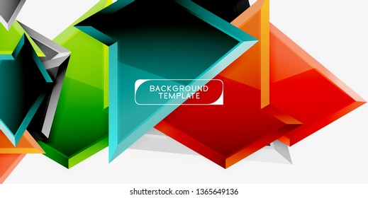 Geometric minimal design background. Vector modern poster