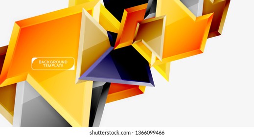 Geometric minimal design background. Vector modern poster