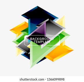 Geometric minimal design background. Vector modern poster