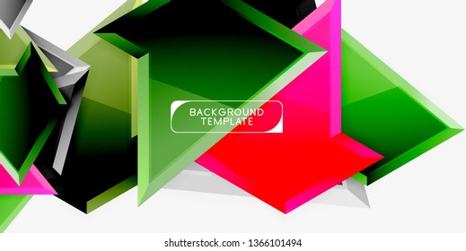 Geometric minimal design background. Vector modern poster