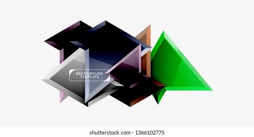 Geometric minimal design background. Vector modern poster