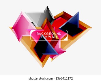 Geometric minimal design background. Vector modern poster