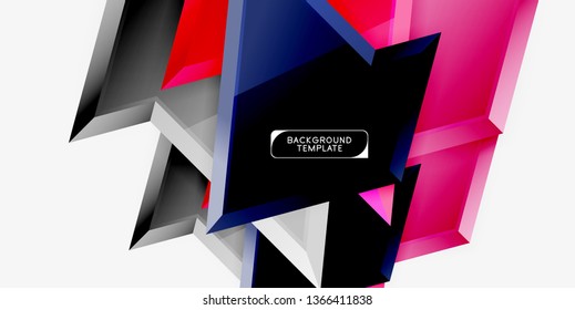 Geometric minimal design background. Vector modern poster