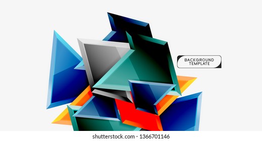 Geometric minimal design background. Vector modern poster