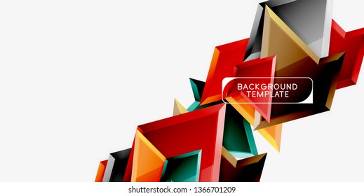 Geometric minimal design background. Vector modern poster