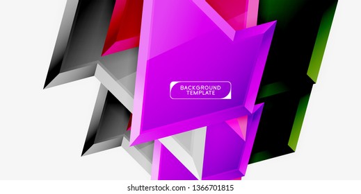 Geometric minimal design background. Vector modern poster