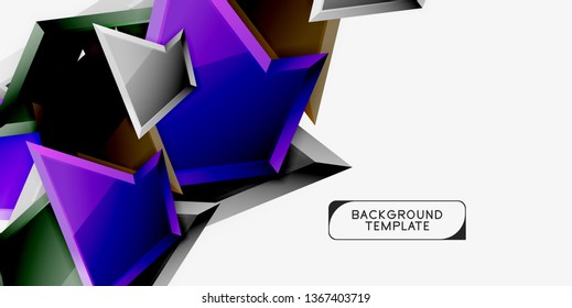 Geometric minimal design background. Vector modern poster