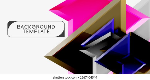 Geometric minimal design background. Vector modern poster