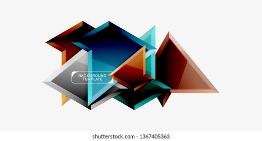 Geometric minimal design background. Vector modern poster