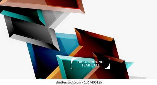 Geometric minimal design background. Vector modern poster