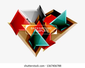 Geometric minimal design background. Vector modern poster