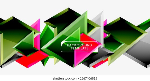 Geometric minimal design background. Vector modern poster