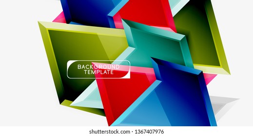 Geometric minimal design background. Vector modern poster