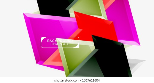Geometric minimal design background. Vector modern poster