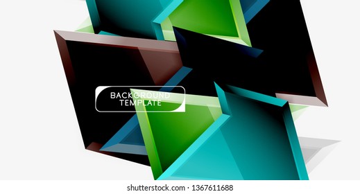 Geometric minimal design background. Vector modern poster