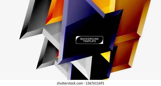 Geometric minimal design background. Vector modern poster