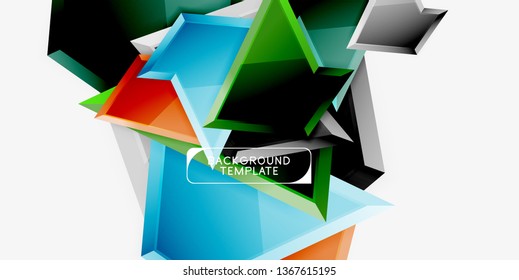 Geometric minimal design background. Vector modern poster