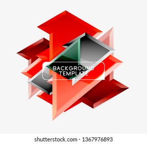Geometric minimal design background. Vector modern poster
