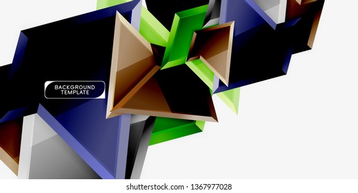 Geometric minimal design background. Vector modern poster