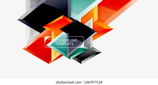 Geometric minimal design background. Vector modern poster
