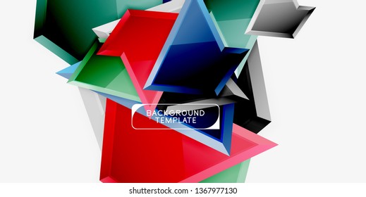 Geometric minimal design background. Vector modern poster