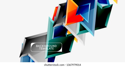 Geometric minimal design background. Vector modern poster