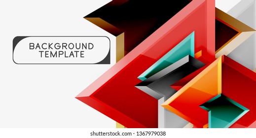 Geometric minimal design background. Vector modern poster