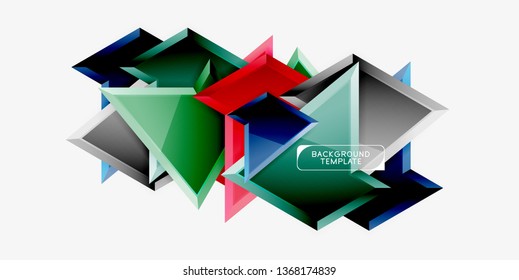Geometric minimal design background. Vector modern poster