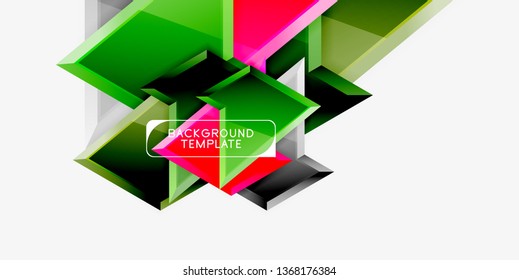 Geometric minimal design background. Vector modern poster
